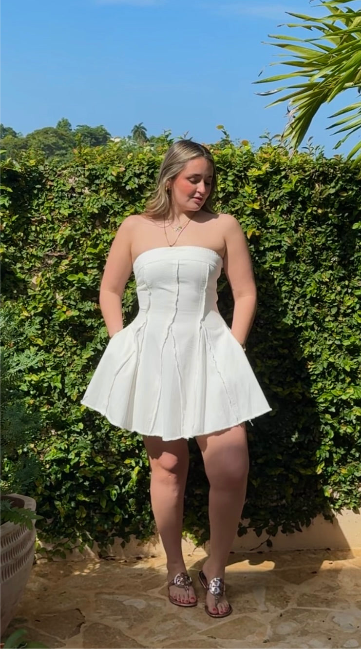 Strapless Denim Dress