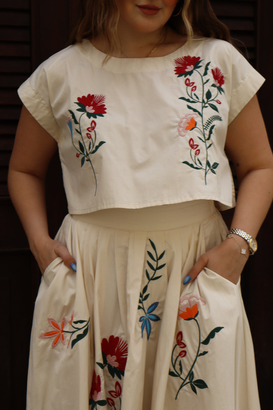 Floral Embroidered Set