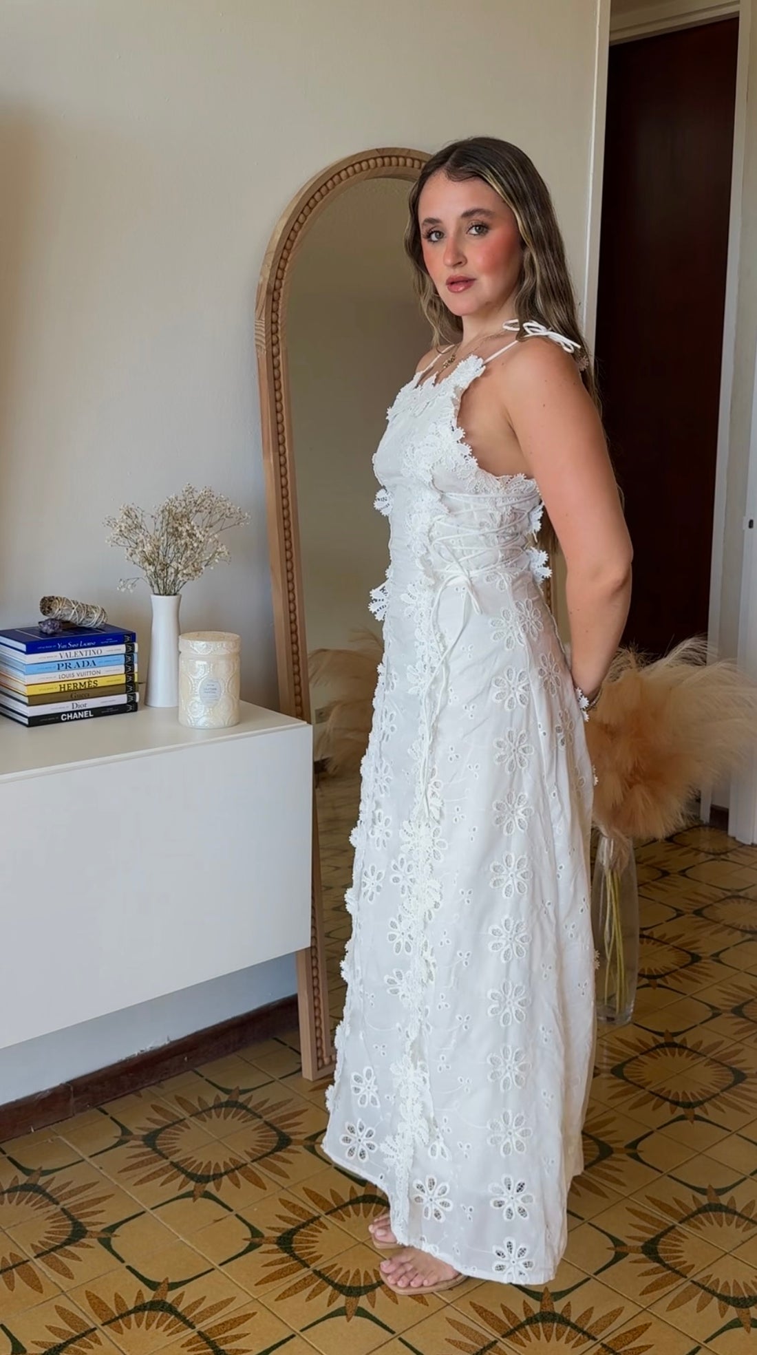 Floral Eyelet Dress