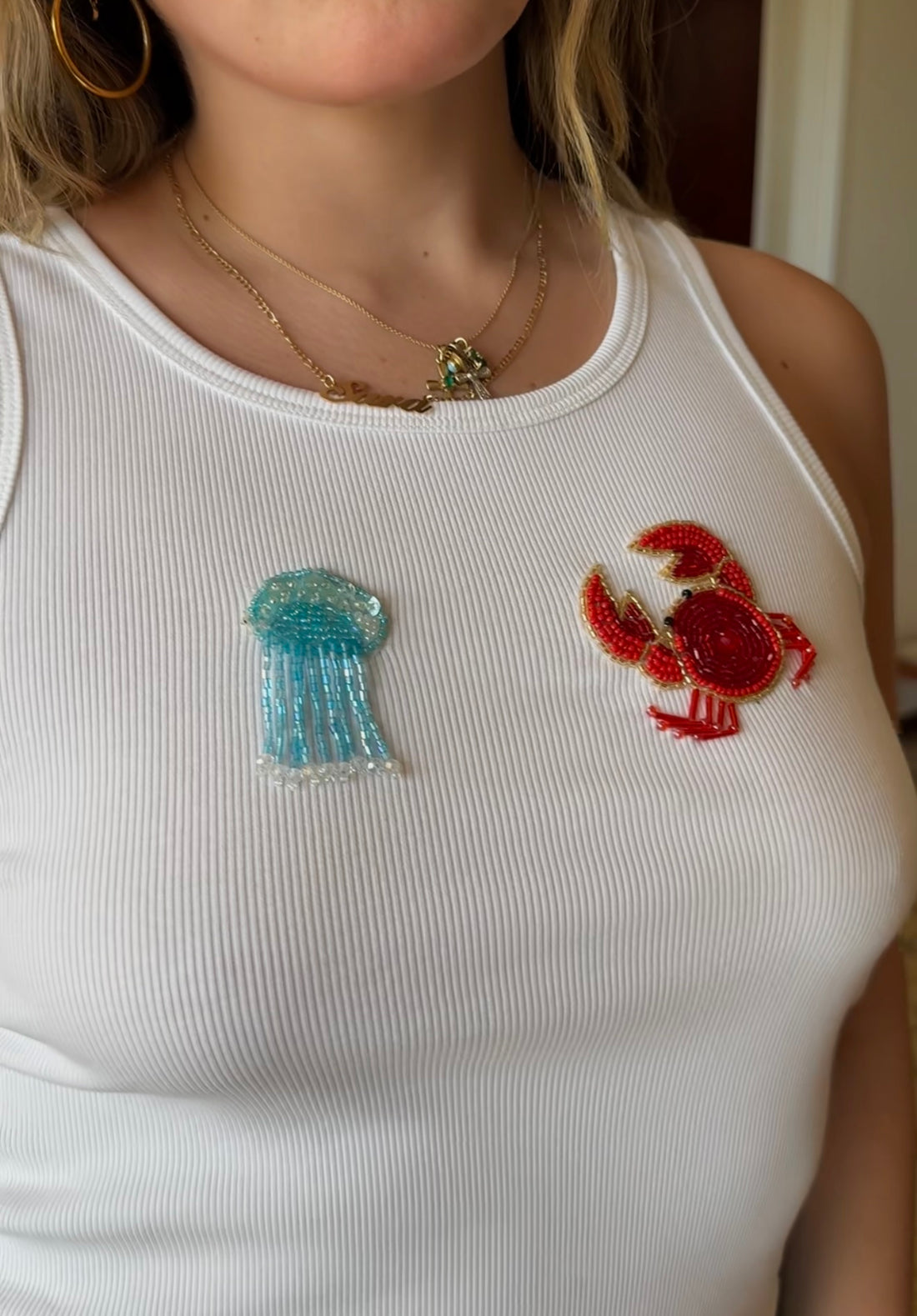 Beaded tank top
